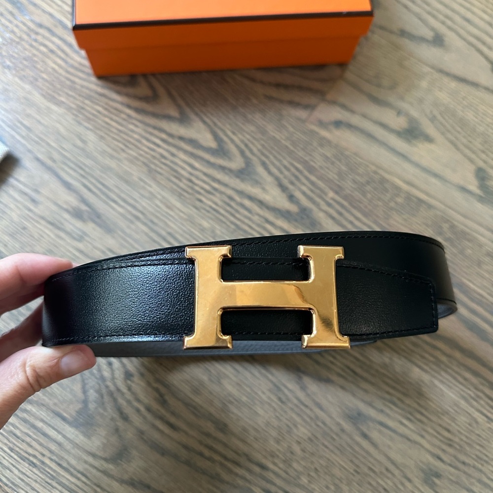 Hermes Constance belt buckle & Reversible leather strap 38 mm